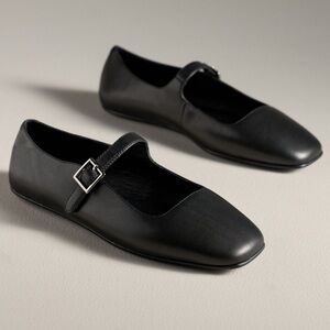 Jeffrey Campbell Black Leather Elise Mary Janes 9